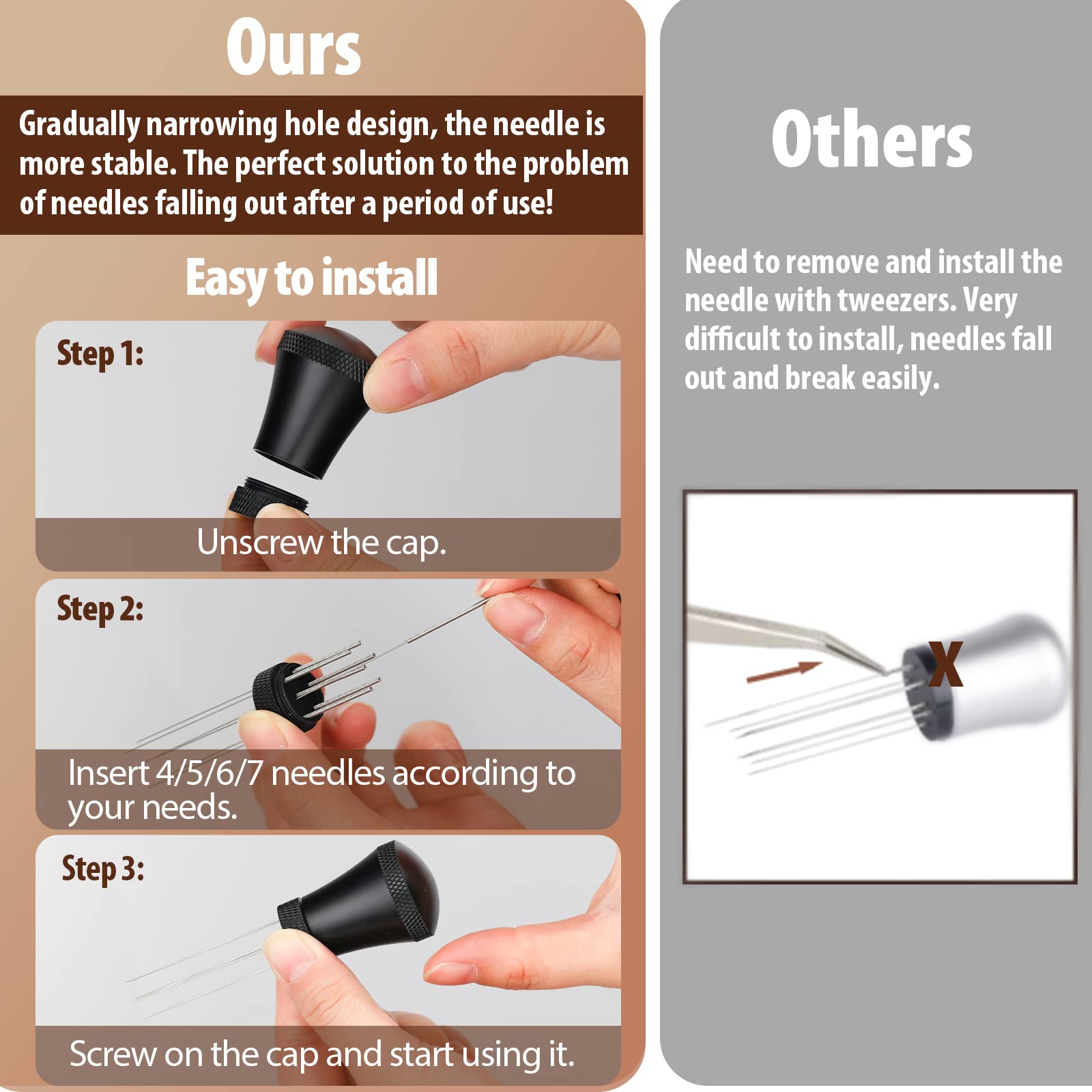 MEION WDT stainless steel needles offer hygienic, rust-resistant performance.