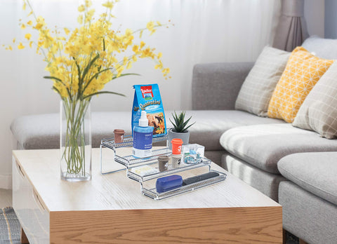 MEIQIHOME on-countertop spice rack organizes spices and jars
