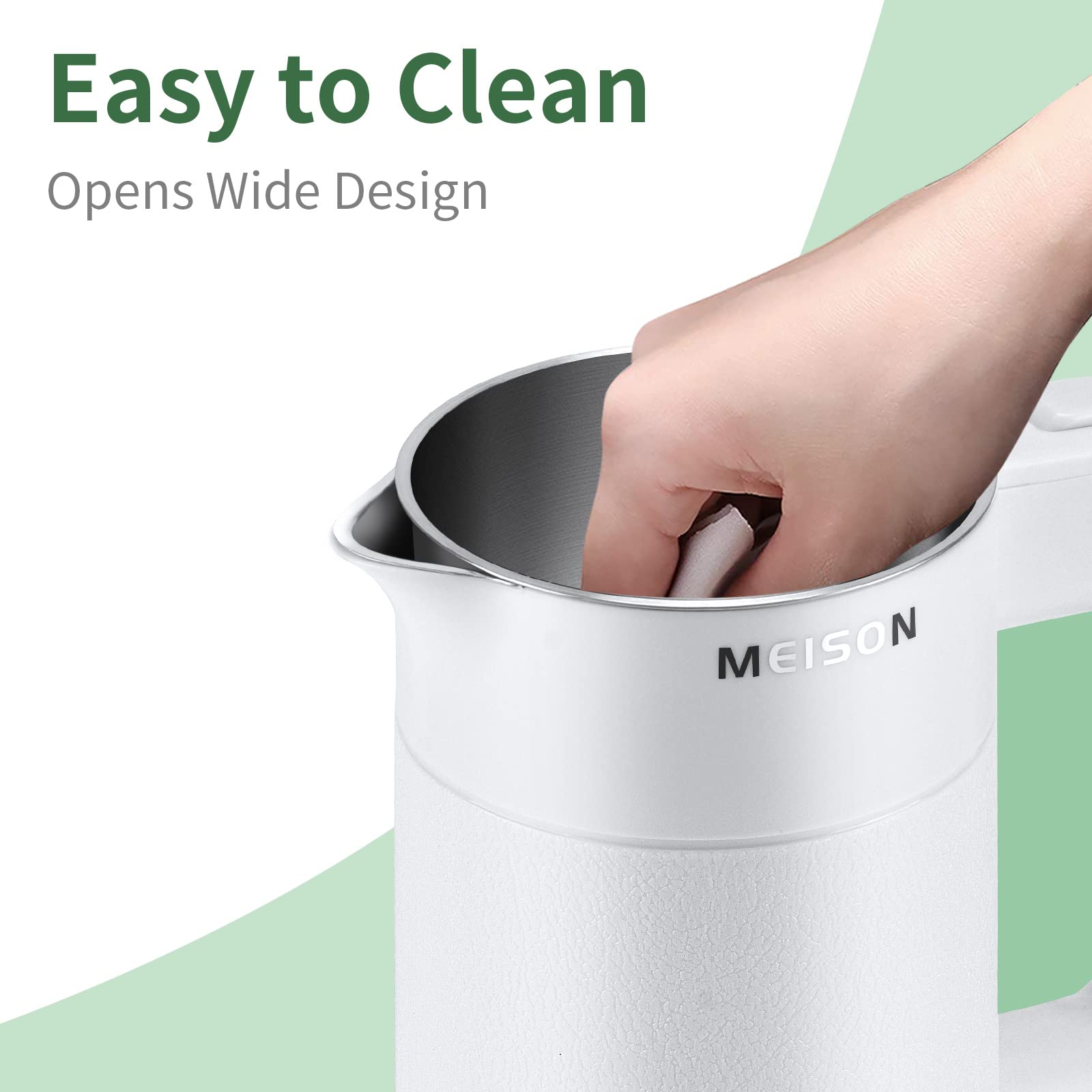 MEISON kettle demonstrating auto shut-off technology after boiling.