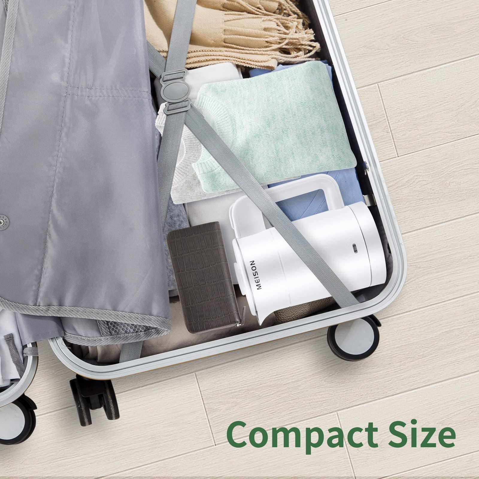 MEISON compact travel kettle ideal for on-the-go use.