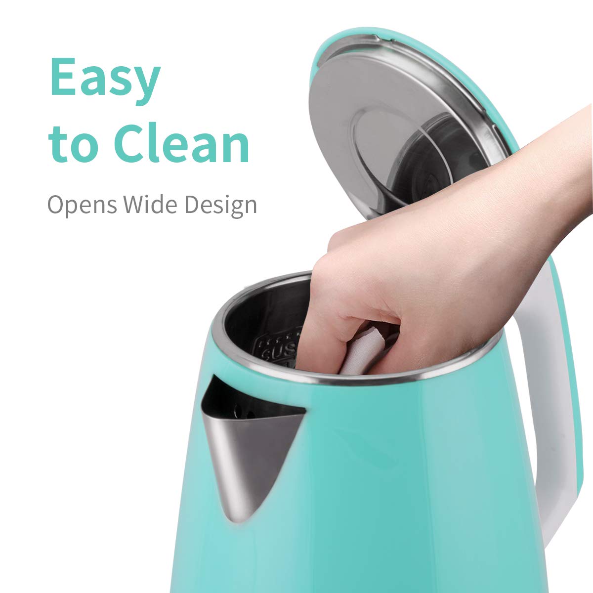 MEISON in use, rapid boiling suitable for tea, coffee, and hot water.