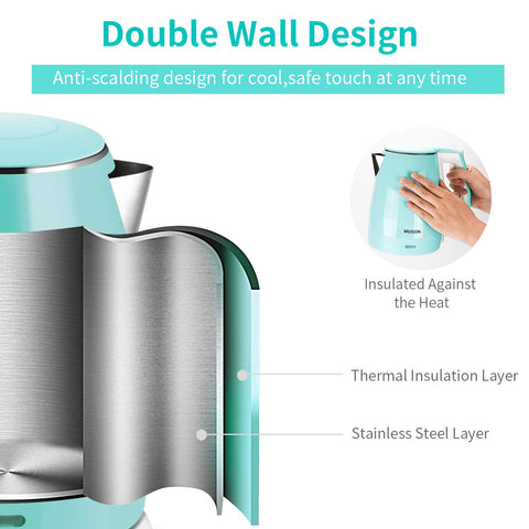 MEISON cool-touch exterior with double-wall construction for safe handling.