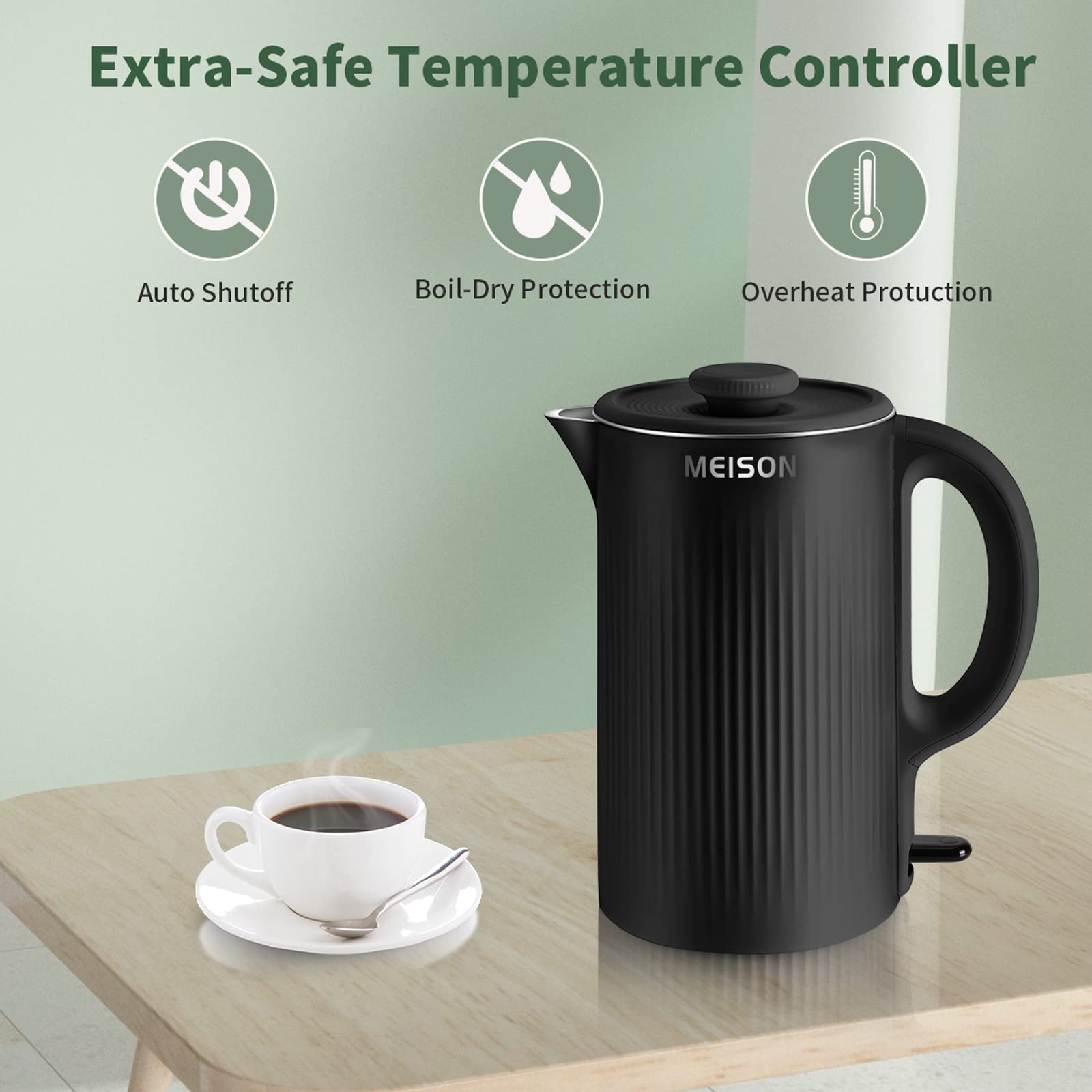 MEISON 1.7L capacity suits multiple cups for family breakfasts