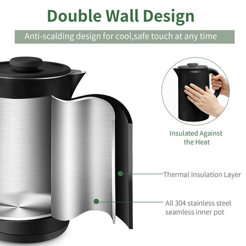 MEISON inner-pot stainless steel interior ensures pure taste and easy cleaning