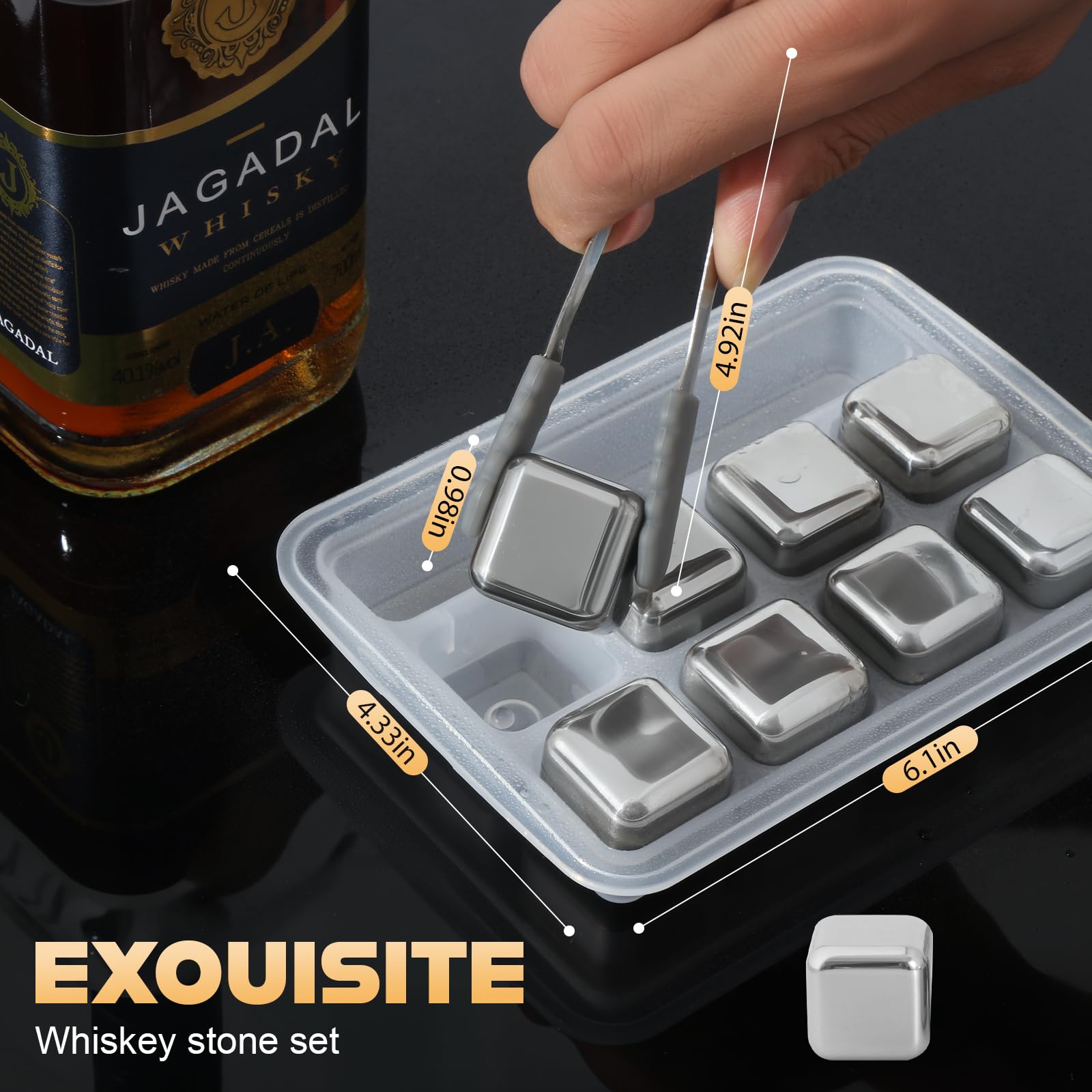 Meixingtom stones beside vodka, wine, and cocktails for versatile cooling.