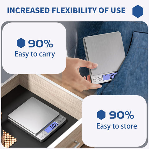 MEIYA gram scale battery included powers the scale out of the box