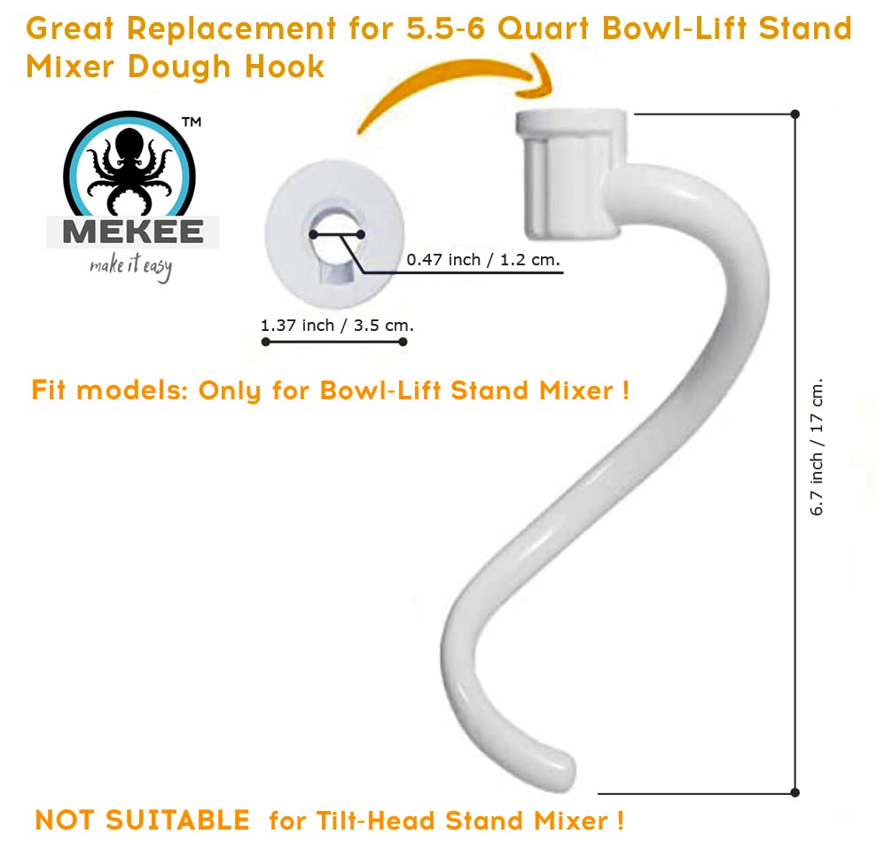 MEKEE spiral dough hook on bowl-lift mixer delivers less sticking.