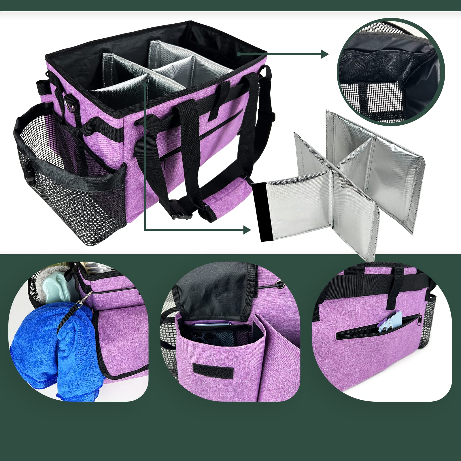 MELINON side pockets dispenser ideal for wet rags and brushes
