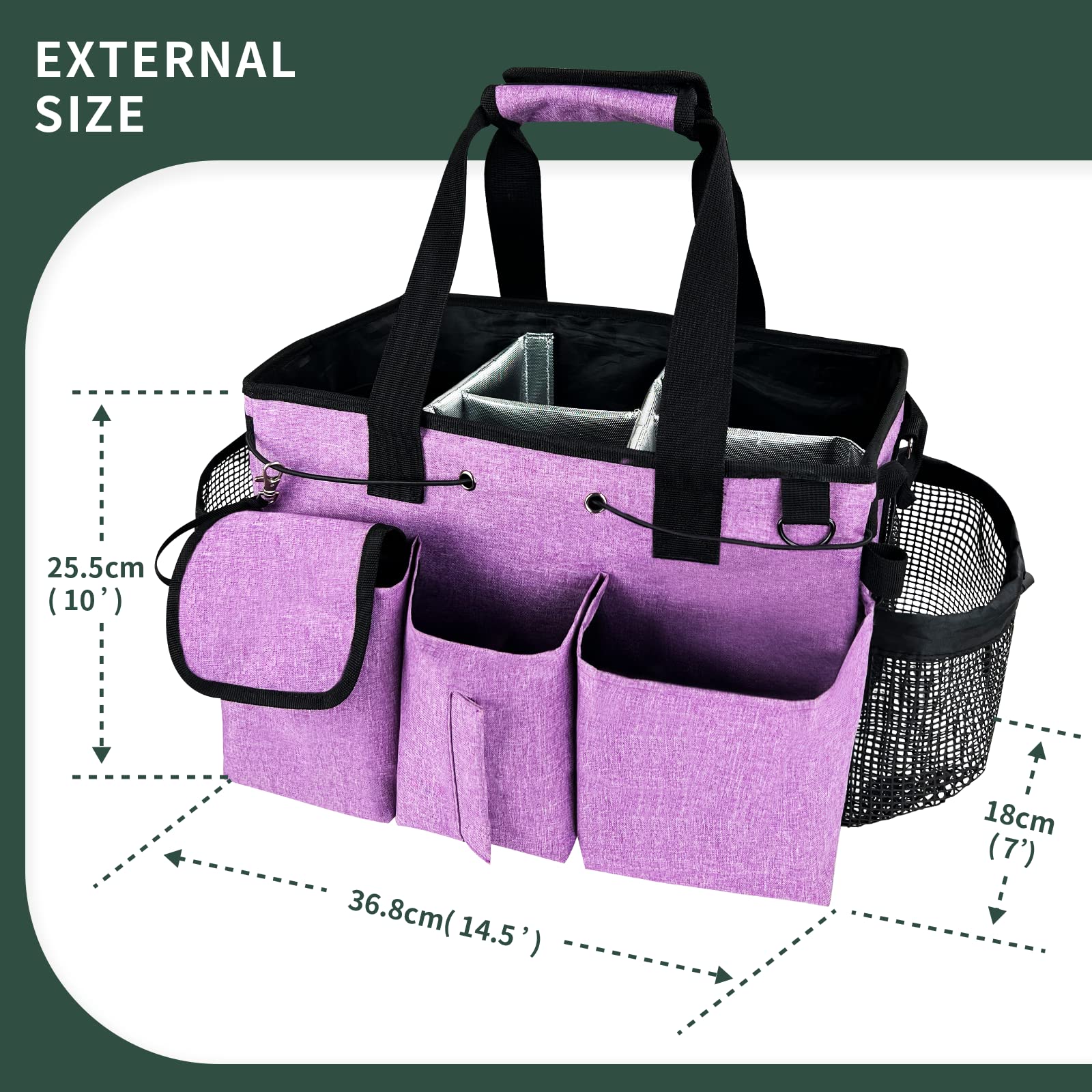 MELINON wearable cleaning organizer with shoulder strap enables hands-free transport