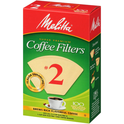 Melitta 622752 cone filters double-crimp design for durability.