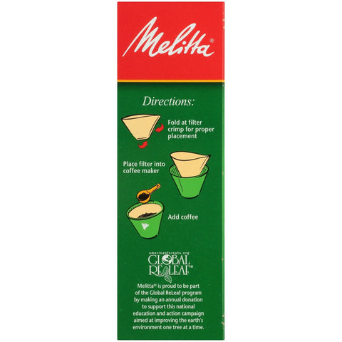Melitta 622752 cone filters in-use, producing a brew-ready cup.