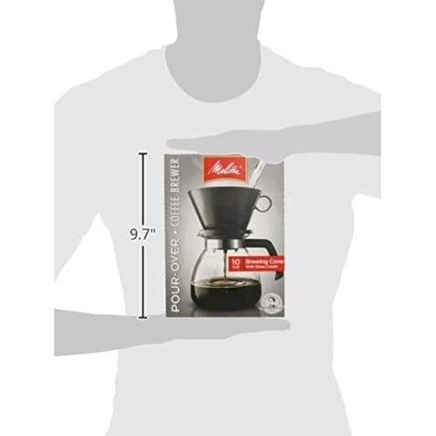 Melitta brewer lid with spout ready for pour-over use