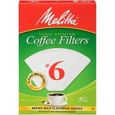 Melitta Cone No. 6 filters deliver cleaner flavor for 10-cup brewers