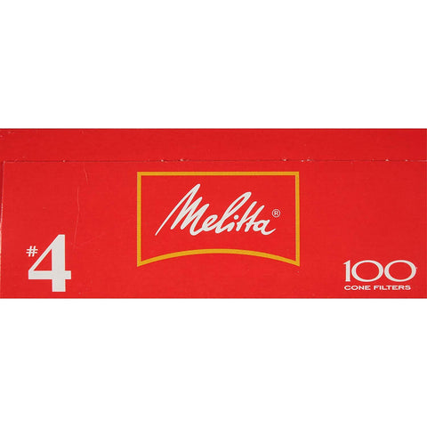 Melitta cone filters chlorine-free white paper for clean cup.