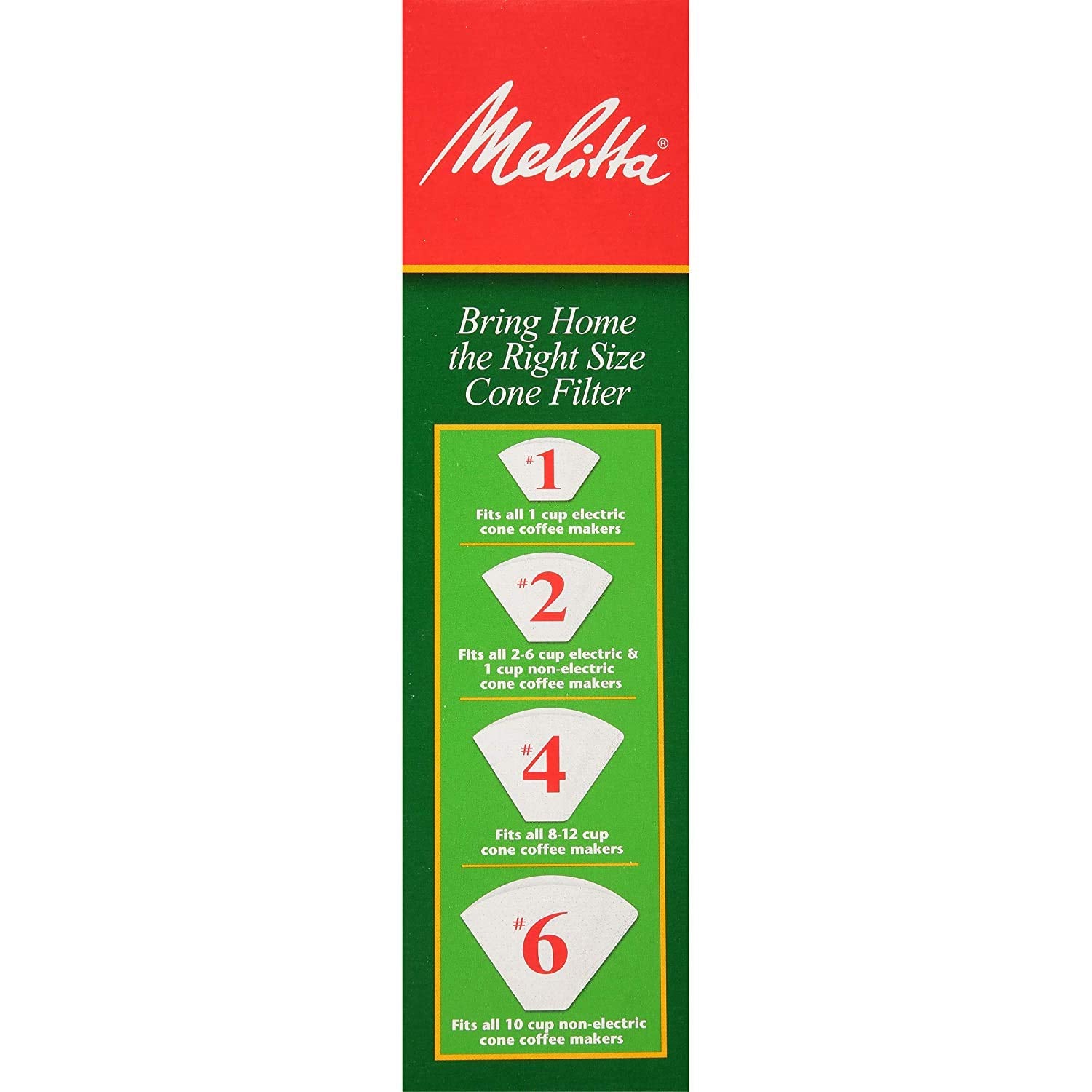 Melitta cone filters compostable paper for eco-friendly brewing.