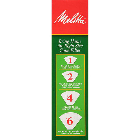 Melitta cone filters compostable paper for eco-friendly brewing.