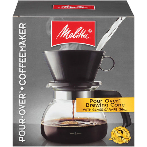 Melitta at-home coffee setup with pour-over looks inviting and compact.