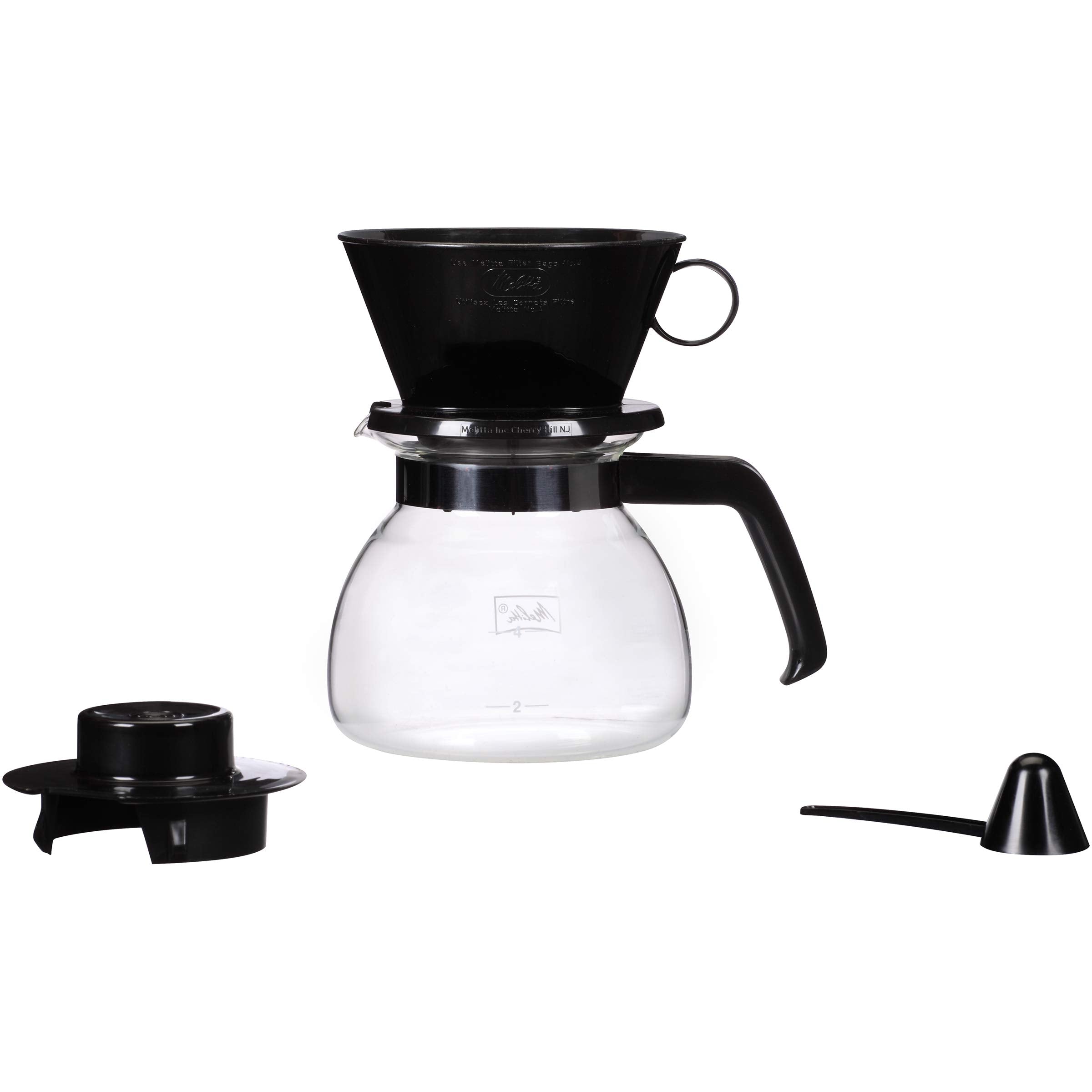 Melitta pour-over brewing cone and lid shown for controlled, mess-free pours.