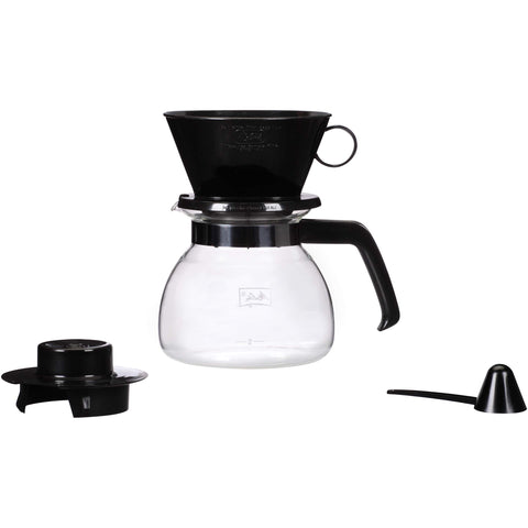Melitta pour-over brewing cone and lid shown for controlled, mess-free pours.