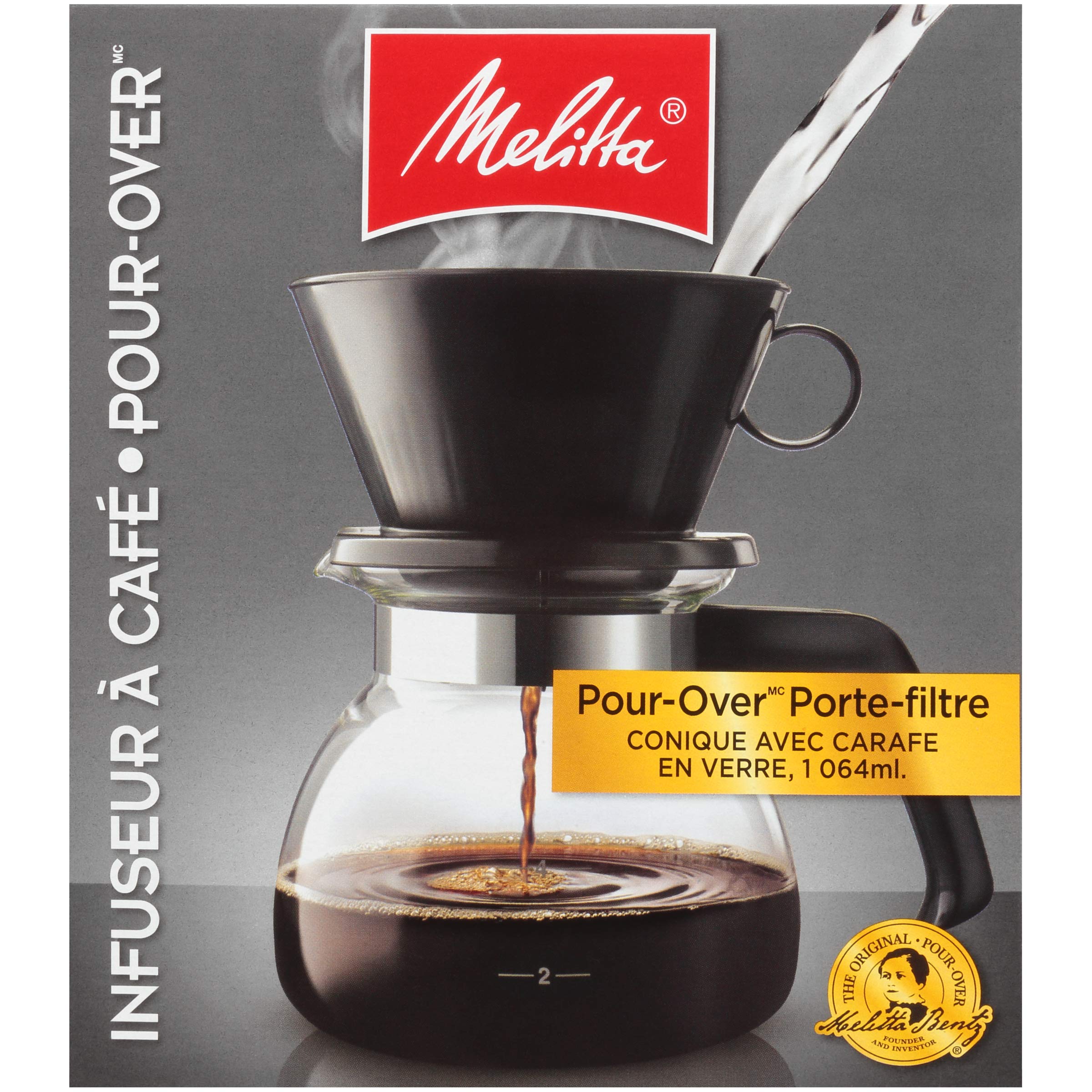 Melitta starter filter pack included to jump-start your pour-over ritual.