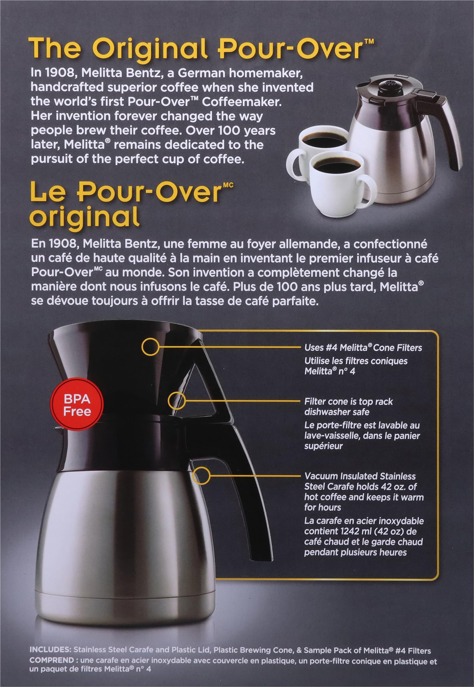 Start-up filter pack beside the Melitta pour-over setup