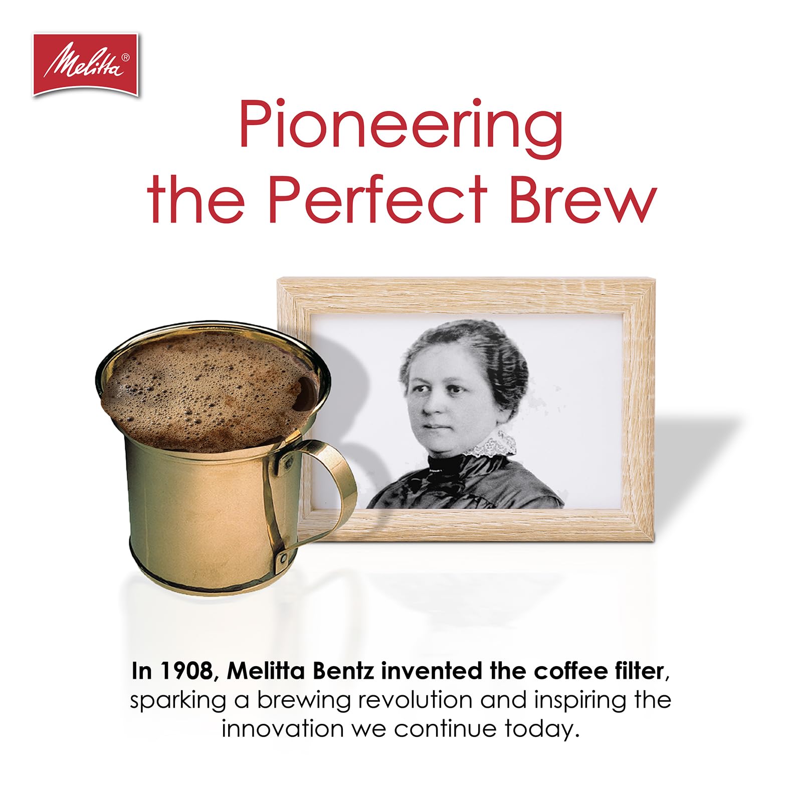 Melitta thick, chlorine-free paper traps impurities for a smooth cup.