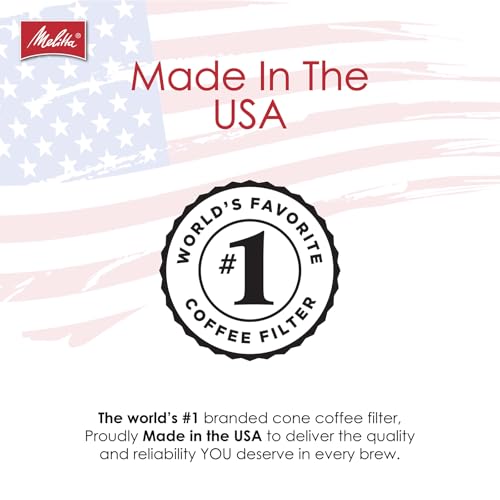 Industry-leading cone filter brand Melitta for consistent cup results.