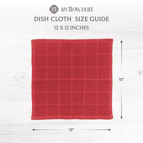 Mellow Buff 12x12 inch kitchen cloth ideal for daily dishwashing and drying tasks.
