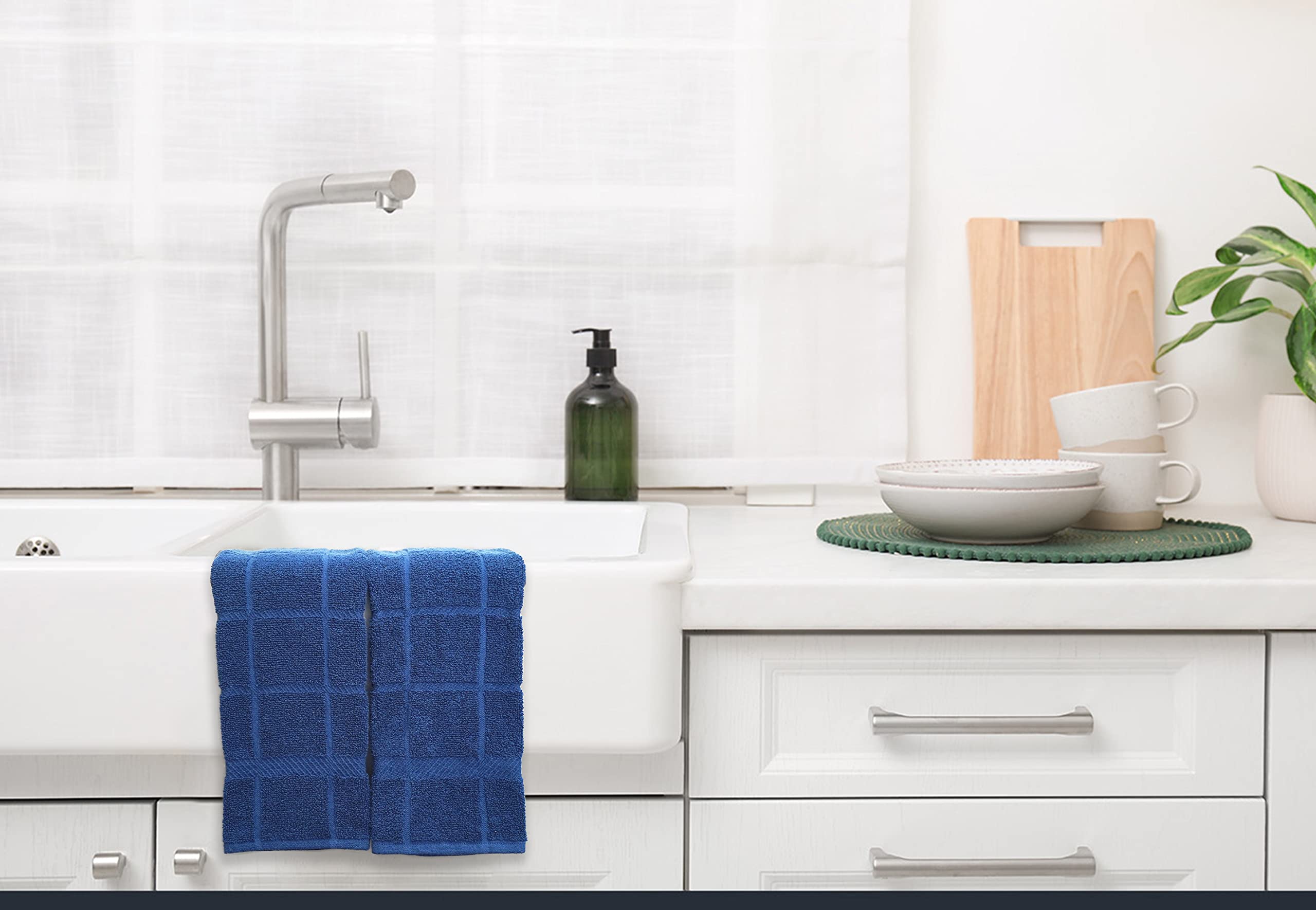 Mellow Buff 4-pack towels, quick-drying and reusable for everyday kitchen tasks.