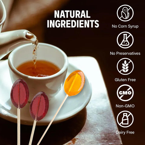 Melville Candy wooden-stick spoons add elegance to hot beverages