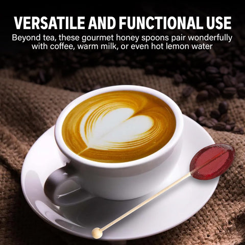 Melville Candy honey spoon dissolves in tea for smooth, natural sweetness