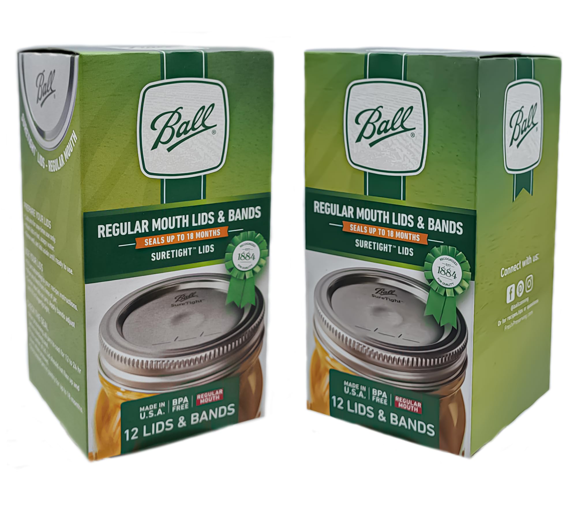 MEM WORLDSHOP Kerr Mason jar compatible lids—shown on a jar for quick storage