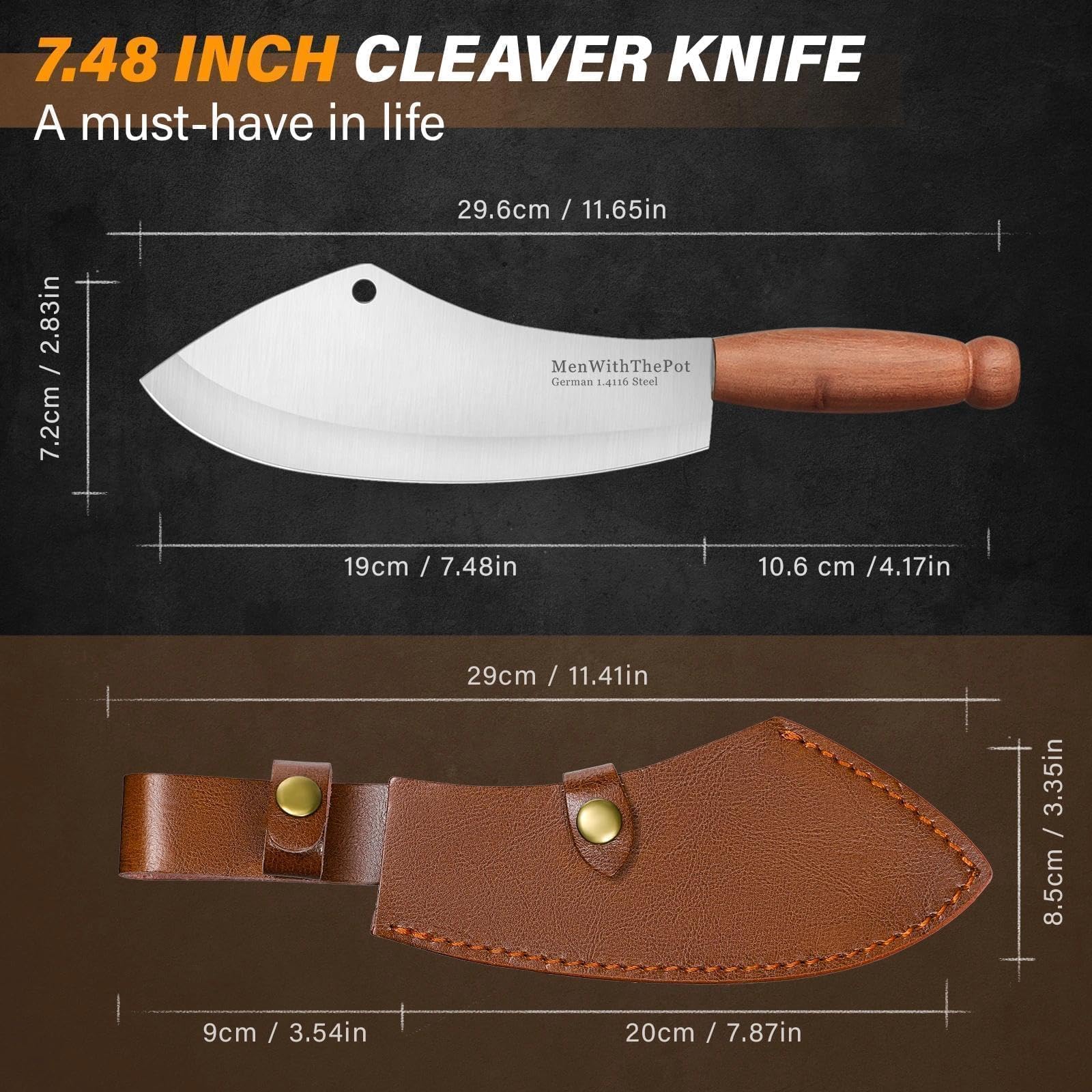 MEN WITH THE POT ultra sharp blade offers precise cuts for kitchen tasks.