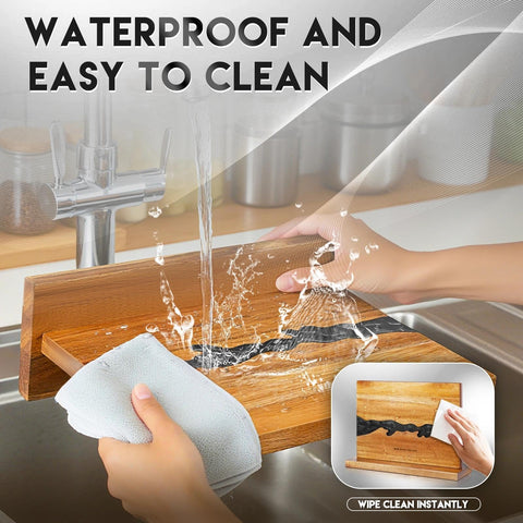 MEN WITH THE POT stable base prevents tipping during knife use and handling.