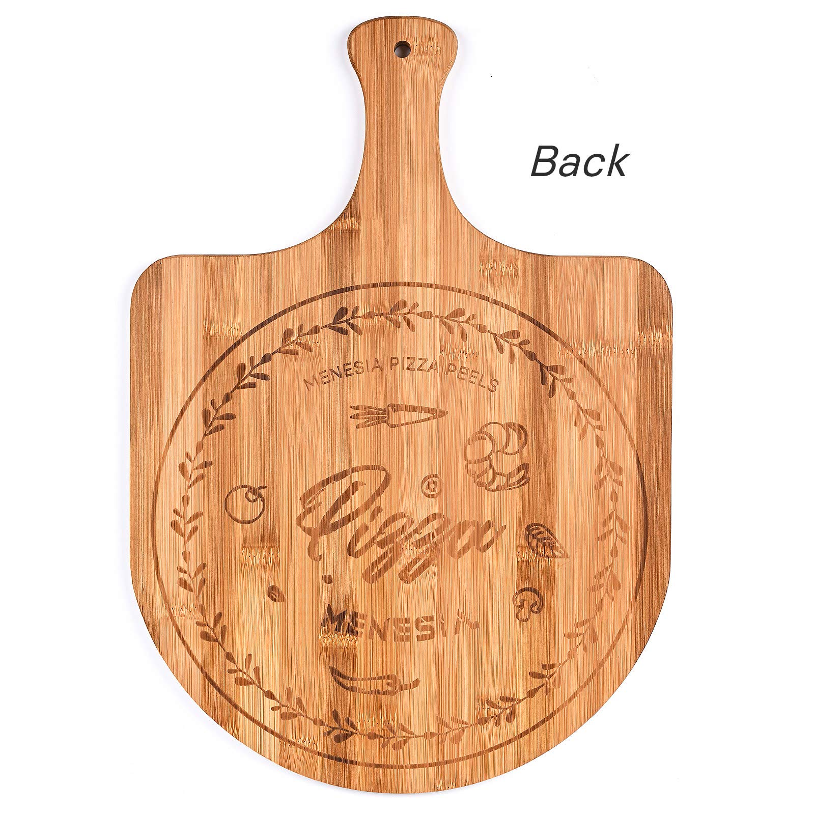 Menesia bamboo pizza peel versatile kitchen use and serving