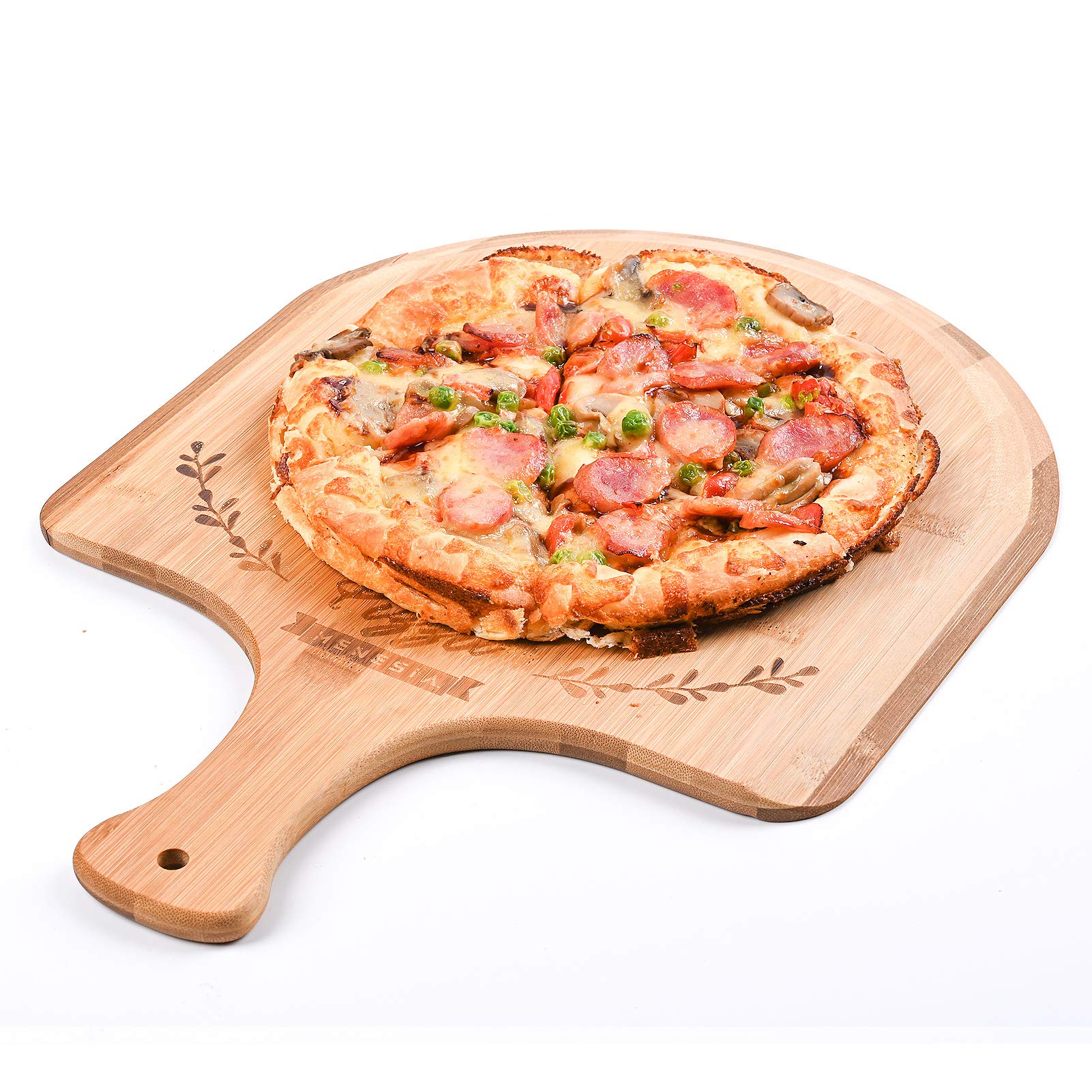 Menesia bamboo pizza peel oil-finished surface for smooth handling