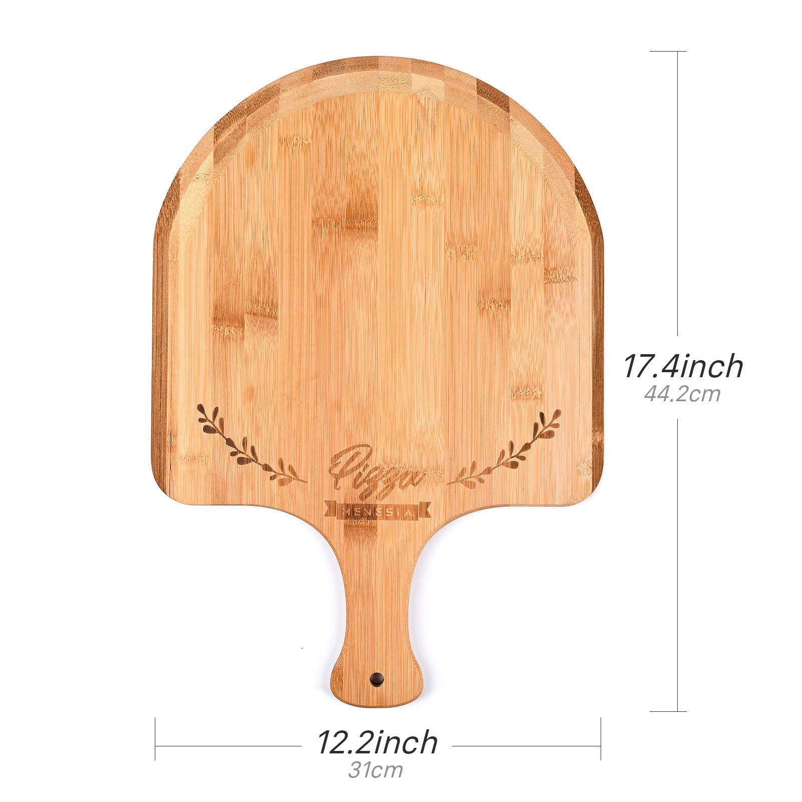 Menesia bamboo surface doubles as cutting board for cheese and fruit
