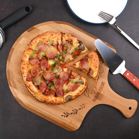 Menesia pizza peel pattern on side B enhances dual-surface use