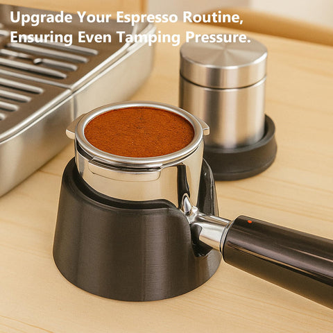Menethil Luxe Cafe tamper base provides secure, precise tamping every time