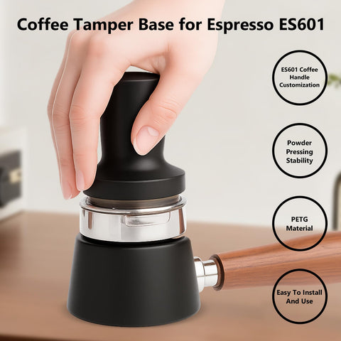 Menethil Luxe Cafe tamper base is compact and travel-friendly for on the go