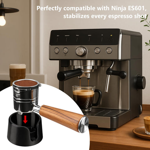 Menethil Luxe Cafe tamper base enhances stability for even extraction at home