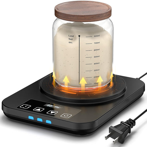 MENGBEI electric sourdough starter warmer mat with precise heat control for steady fermentation.