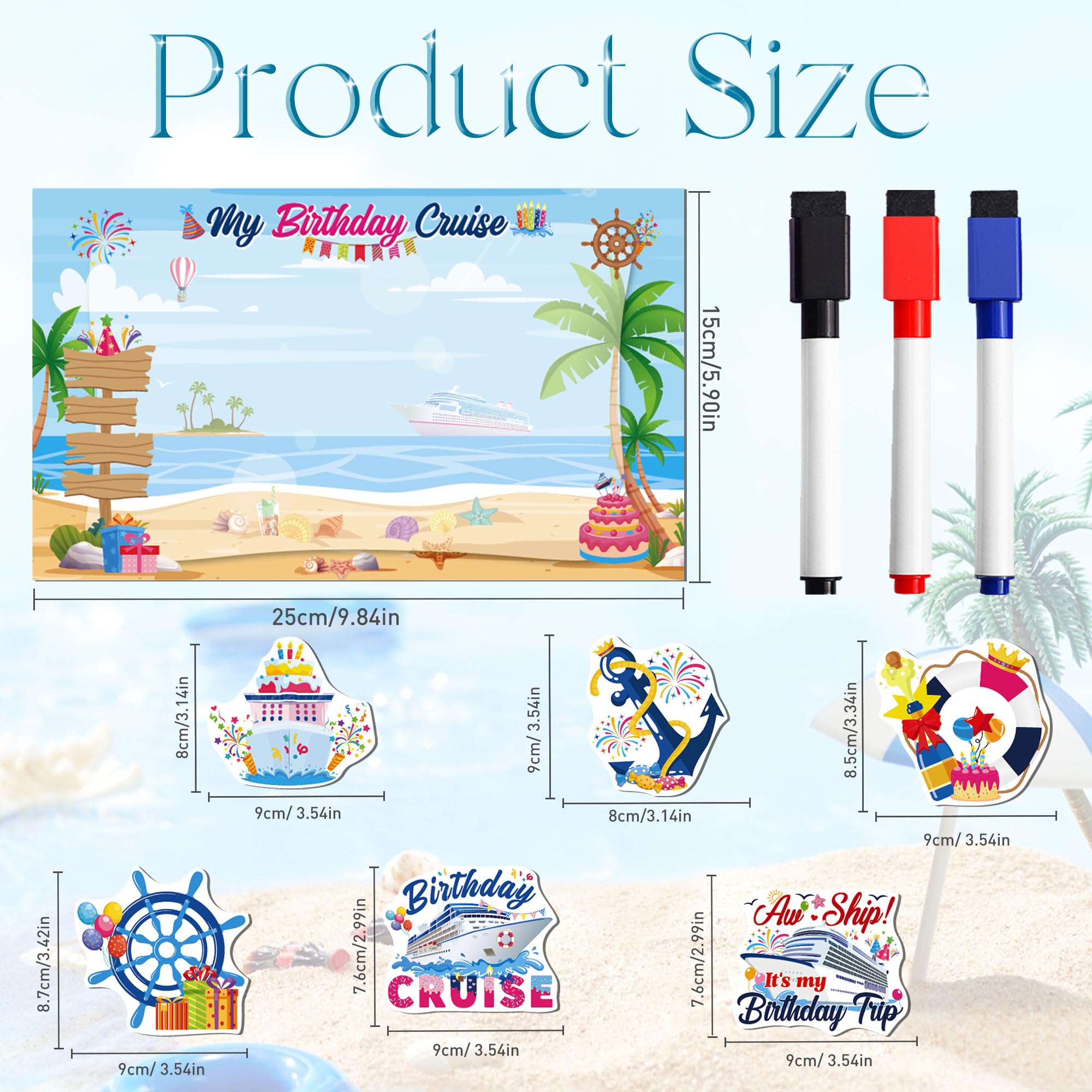 MENIFEND cartoon-figures magnet adds playful vibes perfect for birthday moments at sea