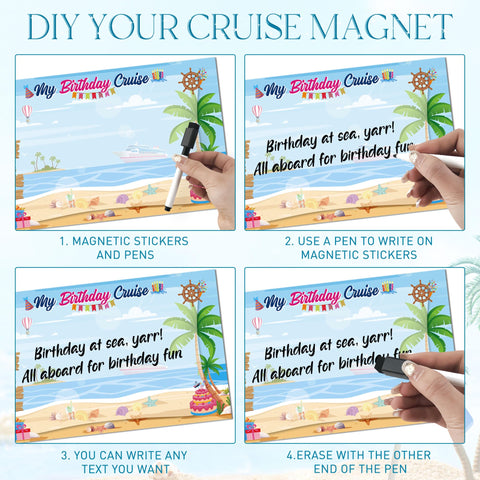 MENIFEND birthday-magnet includes a pen for easy on-the-spot personalization