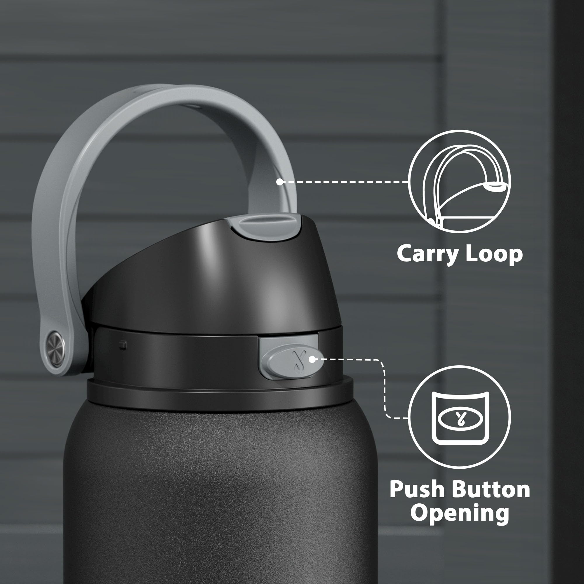 Sturdy 18/8 stainless steel construction ensures lasting hydration