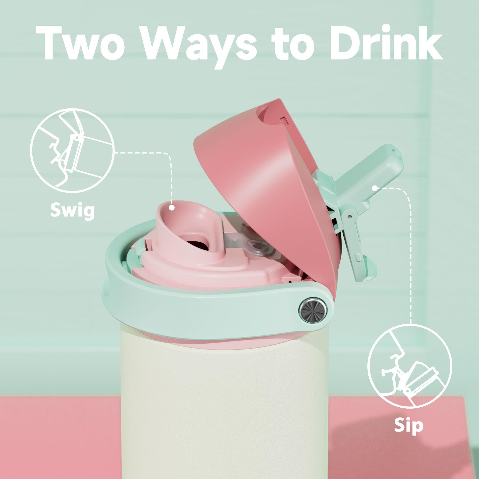 Meoky keeps drinks cold for up to 24 hours in daily use.