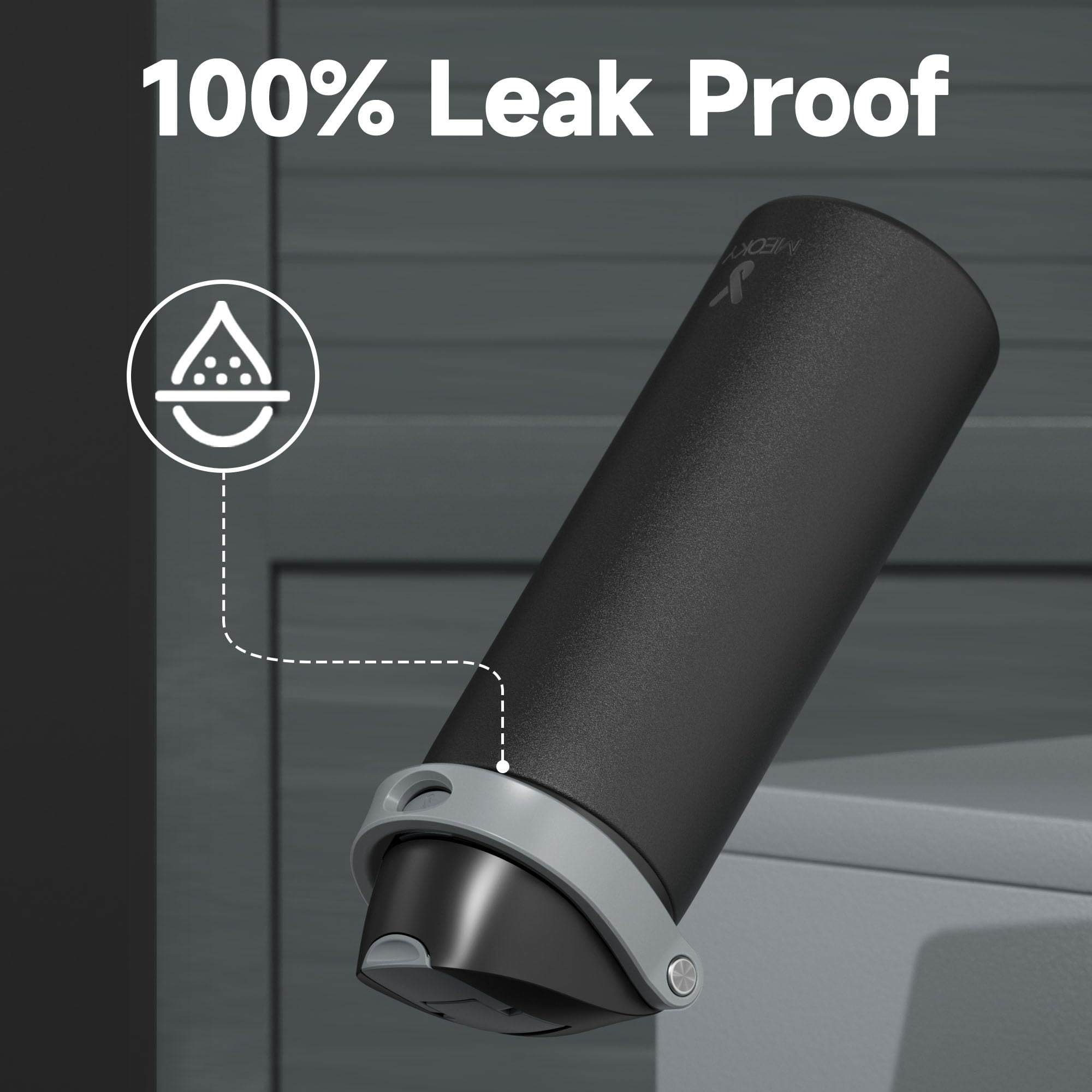 Meoky 24oz bottle base with silicone pad protects against dents.