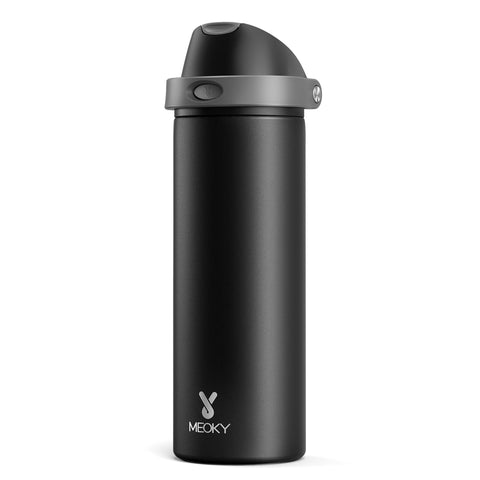 Meoky 24oz bottle top view shows sleek body for everyday hydration.