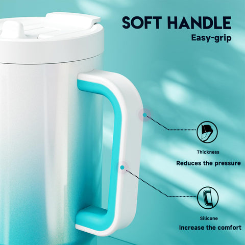 Meoky tumbler fitting cup holder during a car ride