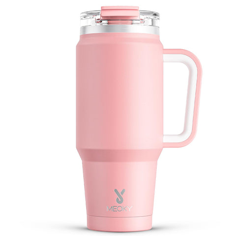 Meoky 32 oz tumbler with handle offers a comfortable, slip-resistant grip for daily hydration.